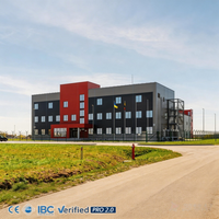 Bâtiment en acier préfabriqué de grande hauteur, structure de bureau commerciale moderne et durable avec capacité de conception personnalisée