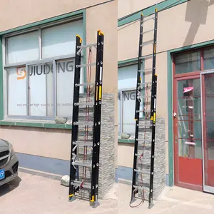 Shandong Jiudeng Tools Provide Best Quality Extendable Aluminum Folding Rope Sliding Ladder