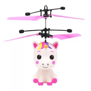 Mini drone de brinquedo de unicórnio, aeronaves de unicórnio com obstáculo, evitação e gestos infravermelhos, sensor para crianças, presentes