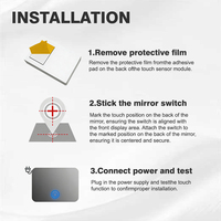 SHINECHIP Espejo LED Inteligente para Baño de 110V/220V 12W 1A con Interruptor Táctil y Sensor de Atenuación IP20