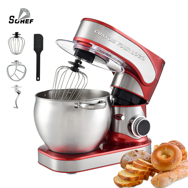Electric Professional Pizza Bread Dough Mixer 10kg 5-in-1 Multifunctional Stainless Steel Tilt-Head Design 6-Speed Stand Mixer