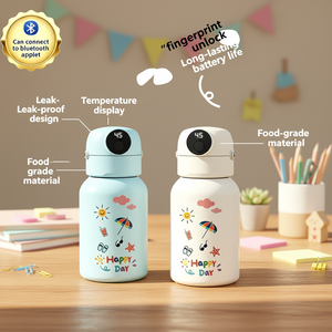 Gourde Intelligente pour Enfants, Idéale pour l'École et le Bureau, avec Verrouillage par Empreinte Digitale, Surveillance du Niveau d'Eau, Rappel d'Hydratation – Sérénité des <span class=keywords><strong>Parents</strong></span> Assurée - Product Image 2