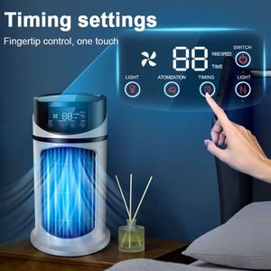 Mini Desktop Air Cooler 3 Seconds Fast Cooling 6 Speeds Humidifying Tower Fan for Office & Camping - Product Image 4