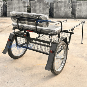 Chariot à chevaux mini marathon populaire à 2 roues, sulky unique, calèche pour poney, couleur personnalisée, cadre en acier, sièges en cuir, 1-2 personnes - Product Image 2