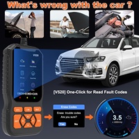 Lector de Códigos OBD2 V520 con Funciones Completas, Herramienta de Diagnóstico para Automóviles, Escáner OBD para Automóviles de 12V