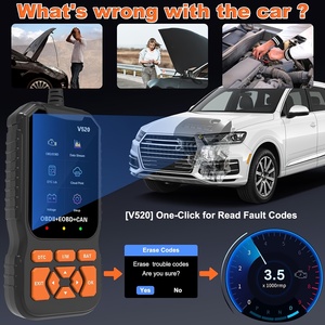 Lecteur de code OBD2 à fonctions complètes V520 OBDII, outil de diagnostic automobile, scanner de voiture OBD 12V - Product Image 5