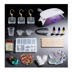 Resin Jewelry Hobby Craft Making <b>Kit</b> Featuring Crystal Clear Fast Cure Adhesive Portable UV Light for DIY Supplies <b>Model</b> - Product Image 1