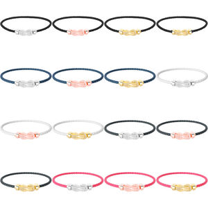 Bracelet fer à cheval classique en argent sterling 925 plaqué or rose avec zircon, haute qualité, pour enfants et femmes, luxueux pour le quotidien - Product Image 1