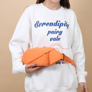 Bolso de pecho sencillo de estilo coreano para mujer, bolso de hombro deportivo de nailon blanco resistente al agua, cierre de cremallera con una sola correa - Product Image 3