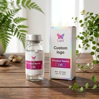 Étiquettes personnalisées pour petits flacons VS-343, impression de logo, imperméables, 2 ml, 3 ml, 10 ml, forme personnalisée en carton, autocollant holographique en papier pour flacon