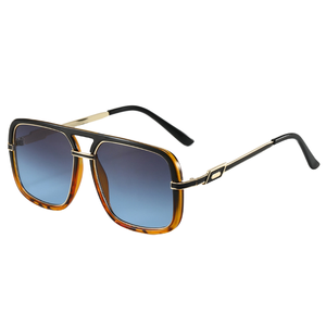 Lunettes de soleil vintage 2025 personnalisées avec logo, monture large en alliage pour hommes et femmes, protection UV400, double pont, style pilote carré, idéales pour la conduite - Product Image 1
