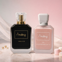 Flacon de parfum vide en verre de luxe 100 ml, élégant, avec col cranté, impression personnalisée, par Anding Bulk Manufacturer