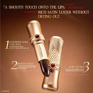 Lápiz Labial MERCILEN de Larga Duración, Resistente al Agua, Color Nude, Rojo Mate, Vegano, Cruelty Free, Sólido, Moderno, Cosmético para Mujer - Product Image 5