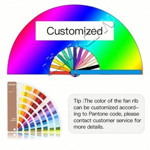 Customizable <b>Large</b> Rave <b>Fan</b> Trendy Loud Clack Hand Folk Art Portable Painted Feature - Product Image 4