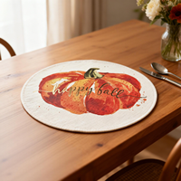 Set de Napperons Individuels Réversibles en PP+EVA de Qualité Alimentaire avec Impression Personnalisée pour Décoration de Fêtes