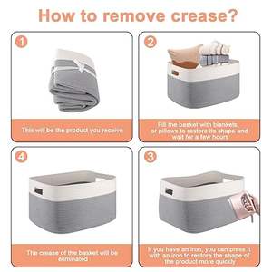 Cesta para Mantas OIAHOMY de 65L, Almacenamiento de Mantas Tejidas con Cuerda de Algodón - Product Image 4