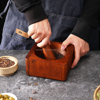 Woodsun kayu Acacia kayu alu dan mortir untuk bumbu