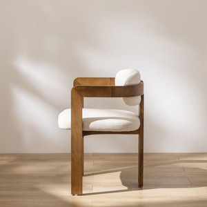 <span class=keywords><strong>Chaise</strong></span> de salle à manger <span class=keywords><strong>en</strong></span> <span class=keywords><strong>bois</strong></span> massif au design moderne <span class=keywords><strong>avec</strong></span> accoudoirs pour la maison, le restaurant, l'hôtel - Product Image 4