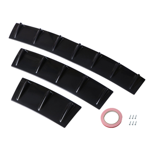 Diffuseur de pare-chocs arrière universel pour voiture avec aileron de châssis - Noir, en ABS, style sport - Product Image 4