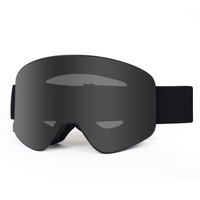 Fabricant de gros Pas de logo de marque Lentille cylindrique magnétique lunettes de ski hommes femmes anti-buée lunettes de ski snowboard lunettes de neige