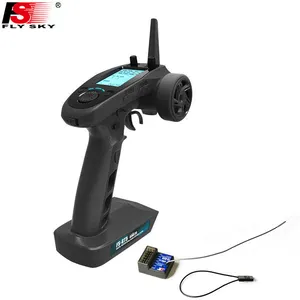 Flysky FS-GT5 2.4G 6CH Transmissor com receptor FS-BS6 Giroscópio embutido à prova de falhas para carro e barco RC