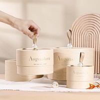 Boîte cadeau ronde en papier personnalisée avec couvercle, ensemble de boîtes d'emballage de luxe pour bougies, pour mariage, fête, vacances, aromathérapie et cadeaux de boutique