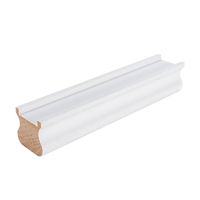 Rampe d'escalier en bois Hechang sur mesure, moderne, blanche, apprêtée, durable et écologique, longueur 3,9 m, pour escaliers d'hôtel et plinthes
