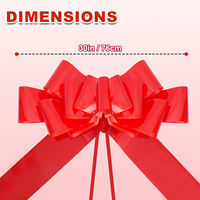 Vente chaude 30 pouces de luxe rouge brillant voiture arc ruban tirer chaîne grand cadeau boîte Wrap pour la décoration intérieure voiture spectacle automobile pour anniversaire