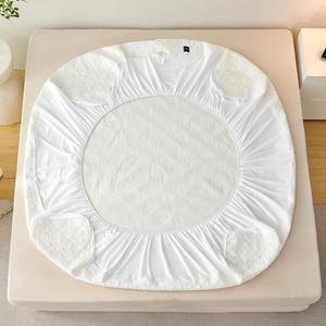 Protecteur <span class=keywords><strong>de</strong></span> matelas imperméable <span class=keywords><strong>de</strong></span> tissu <span class=keywords><strong>de</strong></span> coton <span class=keywords><strong>de</strong></span> flanelle teint par <span class=keywords><strong>sortie</strong></span> d'usine avec l'élastique - Product Image 3