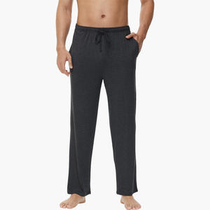 Pantalon de pyjama en bambou tricoté pour homme, motif tartan, thermique, personnalisé, pour l'hiver, vente en gros - Product Image 1