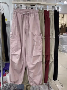 Women's White Cotton Jazz Dance <strong>Pants</strong> American Style Casual Hip-Hop Overalls Drawstring Closure for Summer Sports Activities - Product Image 4