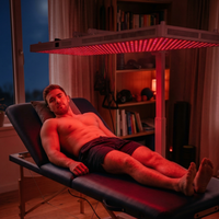 Panneau de luminothérapie rouge à écran tactile sur pied avec télécommande, prise US, appareil de soulagement de la douleur