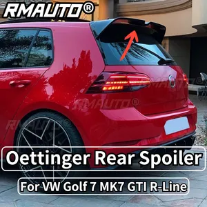 适用于大众高尔夫7高尔夫7.5 MK7 MK7.5 GTI R后扰流板碳纤维Oettinger车窗车顶扰流板翼车附件