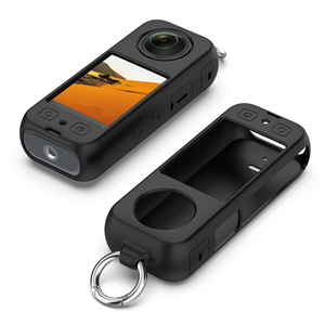 Avec crochet 2024 Convient Silicone Voyage Portable <span class=keywords><strong>Mini</strong></span> Waterproof Pour Insta360 X4 Camera Lens Protective Cover Sleeves Case - Product Image 5