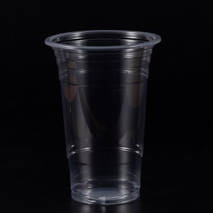 China Factory OEM Customized Logo 16 oz Take Away Transparent PP Plastic Cups With Dome Lids For Cold Drinks Icy Juice Coffee