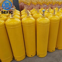 Cylindres d'acétylène vides de haute qualité de 40 litres norme ISO3807 ISO4706 avec valve