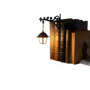 Lámpara LED de Halloween estilo americano, linterna fantasma de bruja, luz de biblioteca para rincón de lectura, soporte de estantería, color negro hierro, precio de fábrica - Product Image 5