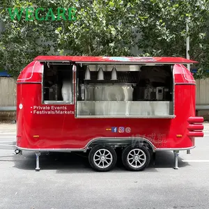 WECARE UK Mobile Burger Pizza Snack Machines Fast Food Truck Winery Food Shop Fully Equipped Airstream Food Trailer for Sale