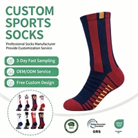 Chaussettes personnalisées |   Chaussettes de sport pour hommes personnalisées, antibactériennes, antidérapantes, avec semelle en tissu éponge, pour le cyclisme, le football