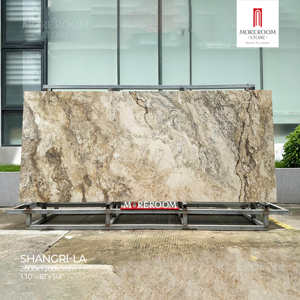 1200x2800mm Shangri-<span class=keywords><strong>La</strong></span> losa de mármol pulido amarillo antideslizante superficie brillante Panel de pared de piedra sinterizada para sala de estar - Product Image 1