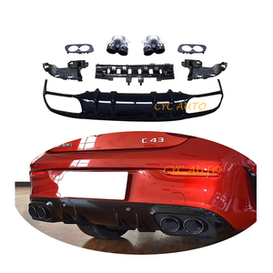 Difusor de parachoques trasero W205 <span class=keywords><strong>AMG</strong></span> C43S para <span class=keywords><strong>Mercedes</strong></span> Benz <span class=keywords><strong>C</strong></span> CLASS W205 <span class=keywords><strong>AMG</strong></span> Coupe kit de carrocería 2015 2016 2017 2018 <span class=keywords><strong>2019</strong></span> - Product Image 3