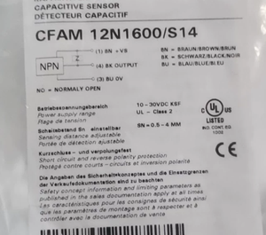 Sensor de Proximidad Inductivo Original <span class=keywords><strong>CFAM</strong></span> 12N1600/S14 <span class=keywords><strong>CFAM</strong></span> 12N1600 Nuevo en Stock - Product Image 4