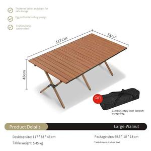 Modern Design Outdoor Foldable Portable Camping <b>Table</b> Picnic BBQ <b>Adjustable</b> Carbon Steel Outdoor Furniture Hwz02 Modern Design S - Product Image 3