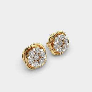 Boucles d'oreilles clous en diamant étincelant en argent sterling 925, bijoux fins de créateur pour mariée, mariage et mode quotidienne - Product Image 5