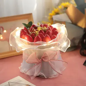 Blumen zubehör Chiffon Mesh Stoff Rose Flower Wrapping Gaze Papier für DIY Geburtstags torte Geschenk verpackung