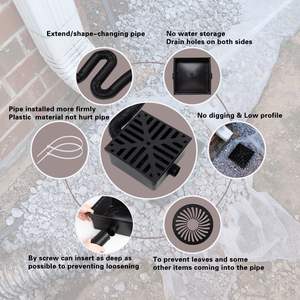 Bac de récupération pour gouttière, version améliorée, 12 pouces x 12 pouces, extensions de gouttière avec <span class=keywords><strong>tuyau</strong></span> <span class=keywords><strong>flexible</strong></span> - Product Image 6