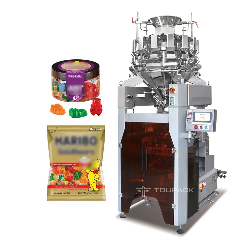 Automatische QQ Candy Verpackungs maschine Gummy Bear Candy Wiegen Counting Verpackungs maschine Soft Candy Verpackungs maschine