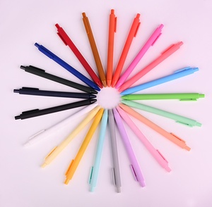 Pena Gel Klik Plastik Berlapis Karet Lembut Multiwarna dengan Logo Cetak, Ujung Halus 0.5mm, Penjualan Terlaris - Product Image 4