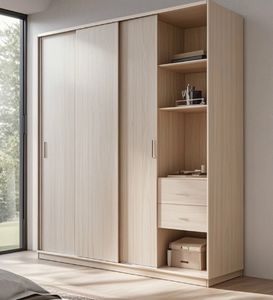Armoire coulissante extensible en bois personnalisable pour la maison, l'hôtel, la villa et la chambre à coucher - Product Image 6