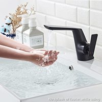 Robinet cascade pour lavabo de salle de bain en laiton massif, montage sur comptoir, monotrou, monocommande, mitigeur chaud/froid, garantie 5 ans pour la vente en gros